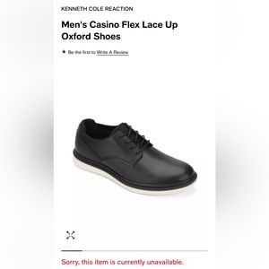 New Black Kenneth Cole Reaction - Casino Flex Lace Up Dress Shoe 9.5